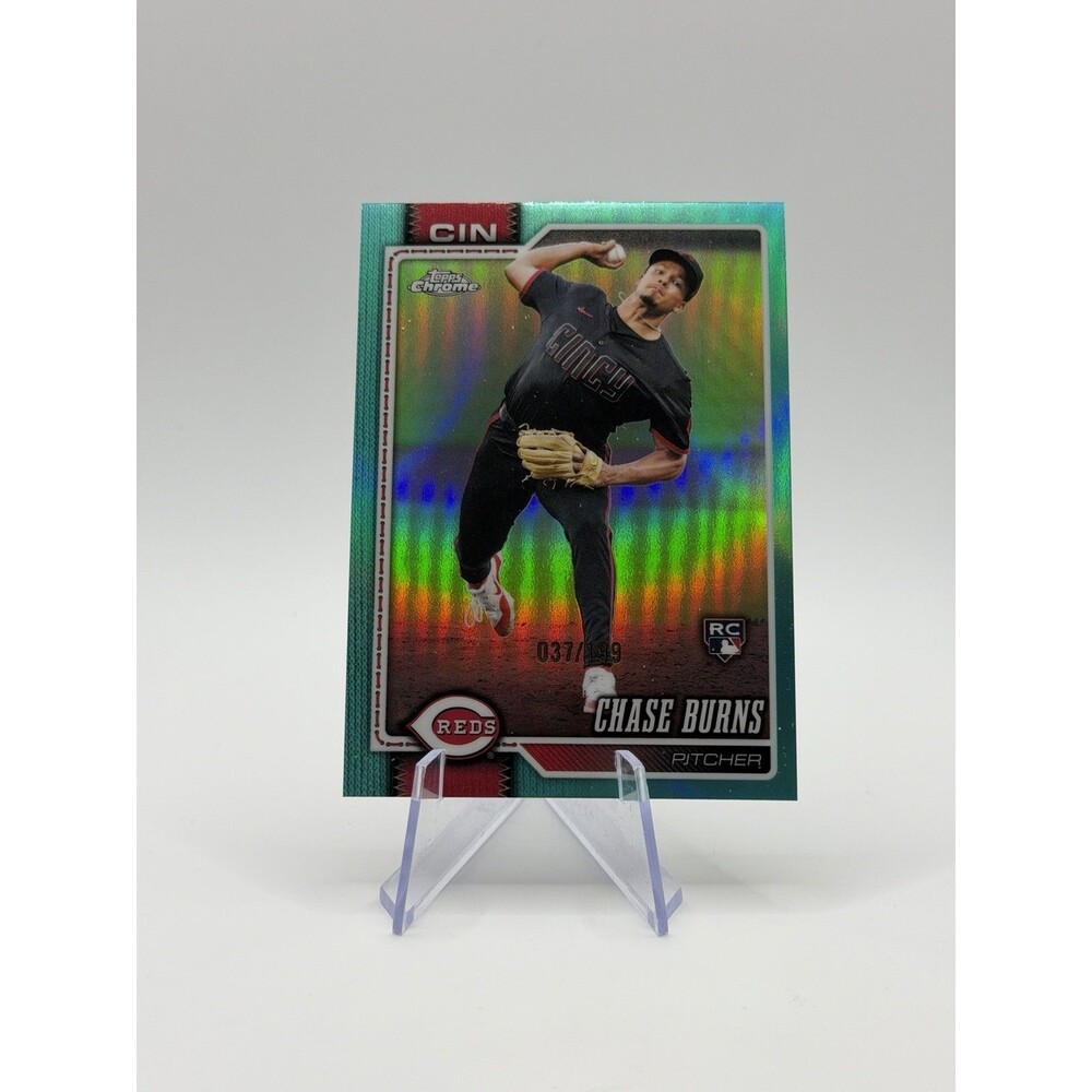 Chase Burns Rookie True Aqua Refractor /199 -2026 Topps Chrome 🔥 Reds #134